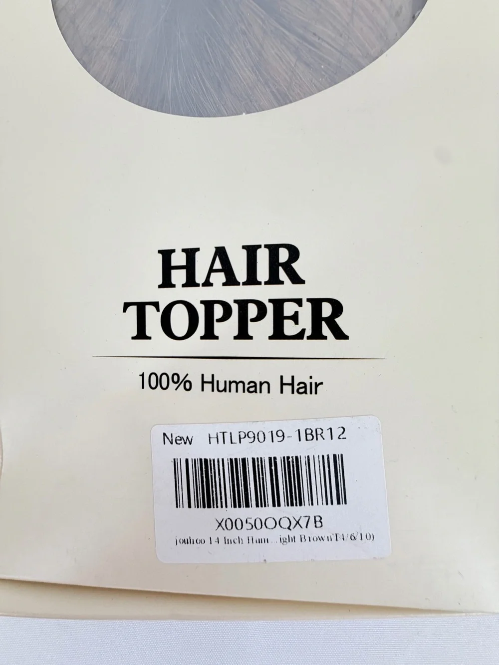 Real Human Hair Topper Model HTLP9019-1BR12 Light Brown T4/6/10 NEW
